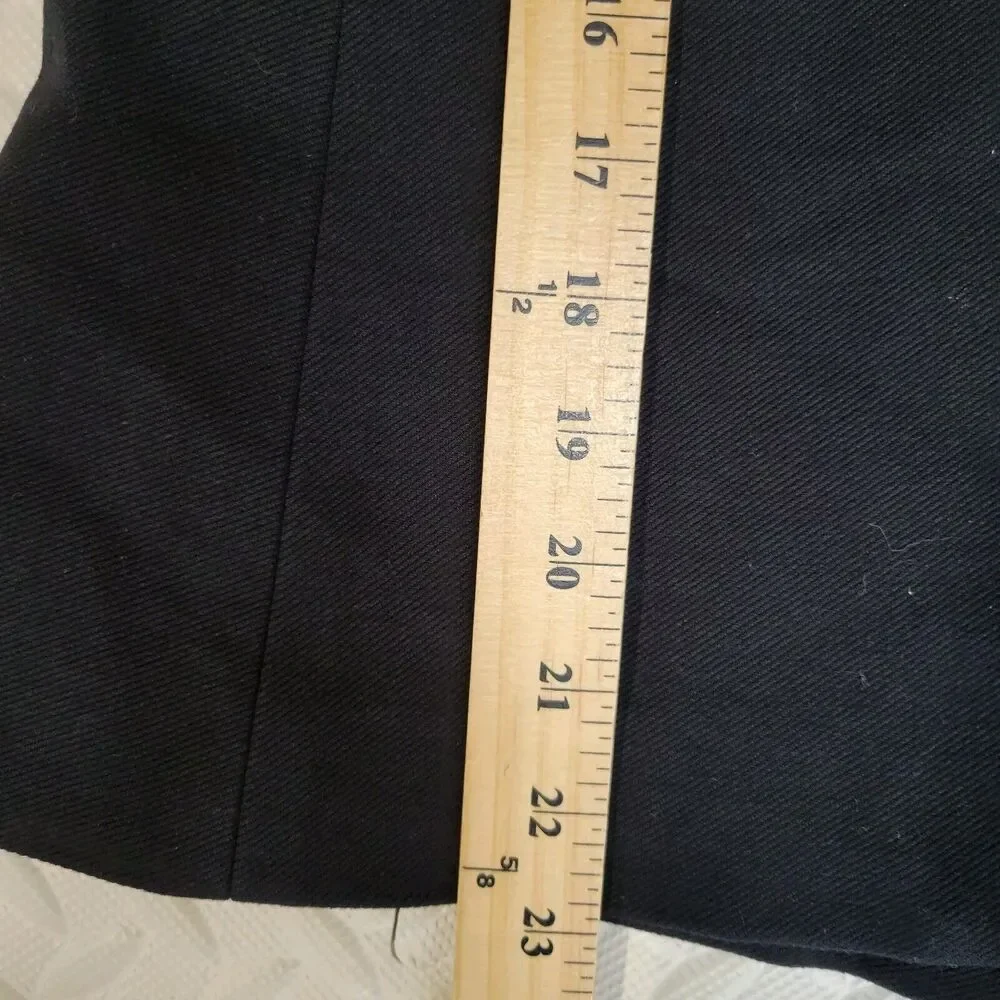 J Crew 365 Black Blazer Women 8 Medium Open Front Collarless Minimalist Corpcore